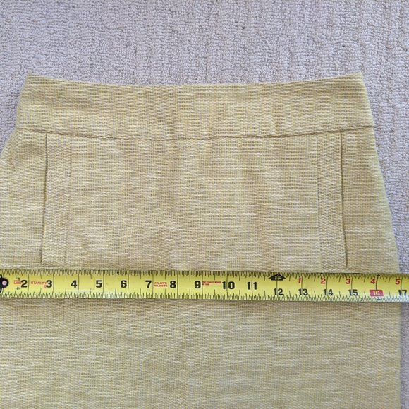 Banana Republic pale yellow tweed pencil skirt - Picture 11 of 12